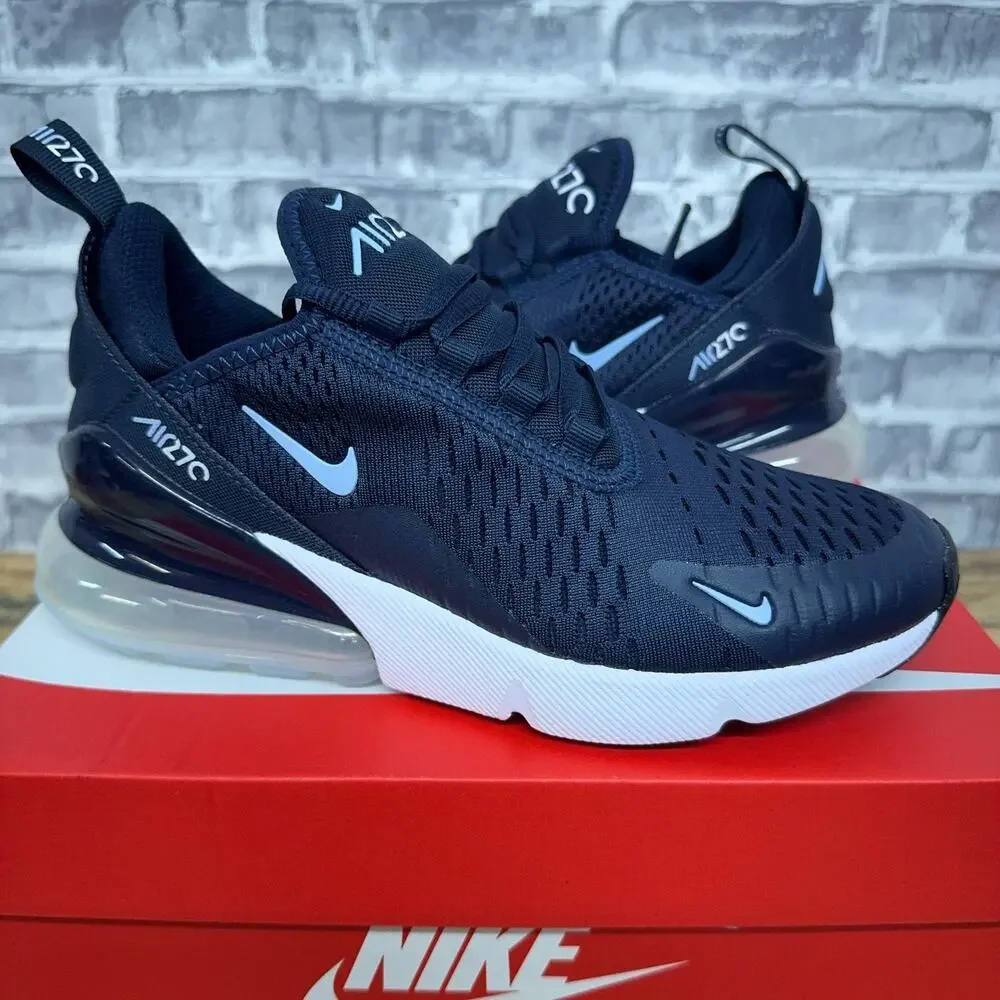 Nike Air Max 270 GS Obsidan Blue White 943345-407 Youth Size 4Y / Womens 5.5
